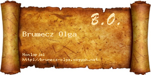 Brumecz Olga névjegykártya