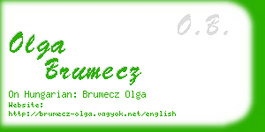 olga brumecz business card